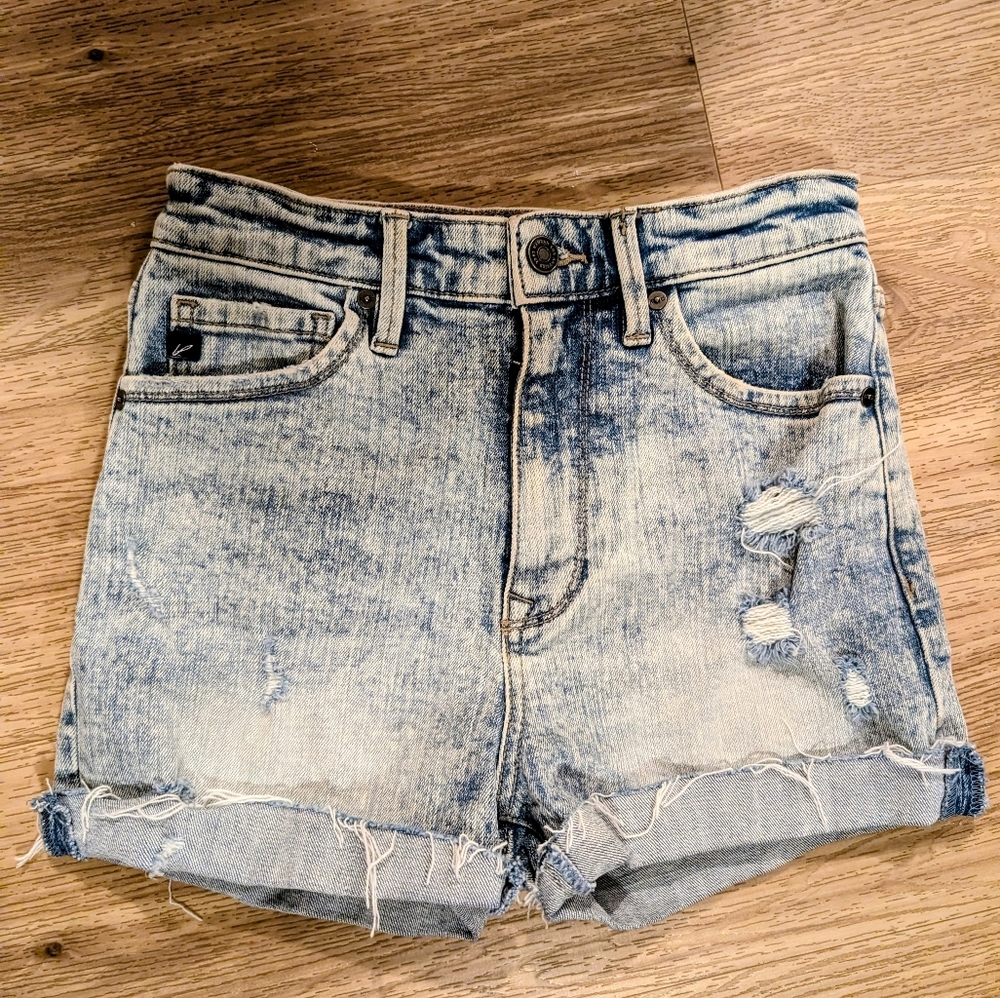 KanCan Light Blue Distressed Jean Shorts